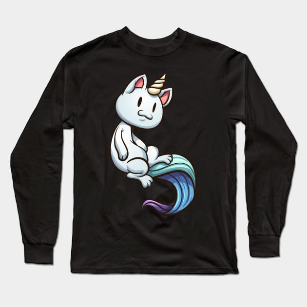 Cartoon caticorn Long Sleeve T-Shirt by memoangeles